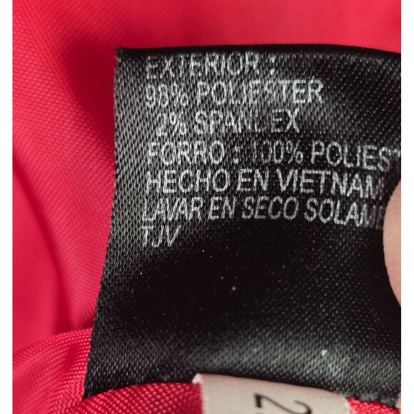 Preston York Red Zip Front Textured Blazer Jacket Size 12 Workwear Stretch Lined - Picture 10 of 13